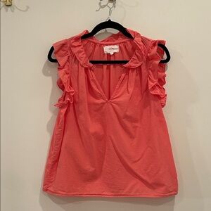 Xirena Coral Ruffle Top Sz S